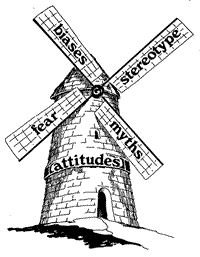 Logo of windmill for Friends, Inc. Windmills Training program.Windmills Training Program logo.